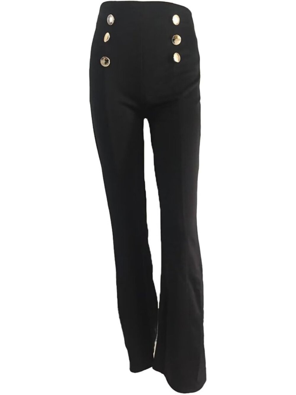 Women's Stretchy High Waisted Wide Leg Work Pants - Picture 4 of 6